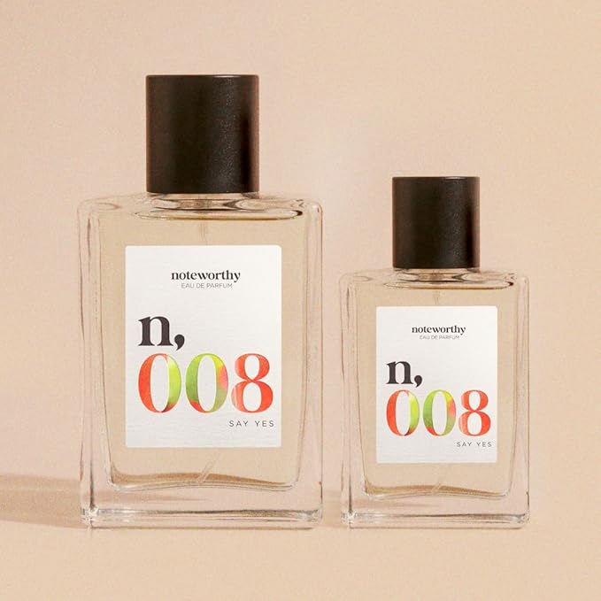 Noteworthy n,008 Say Yes Eau De Parfum – Pear, Gardenia, Sandalwood | Sophisticated, Warm Fragrance for Any Occasion | Long-lasting Unisex Perfume for Women & Men (100ml)
