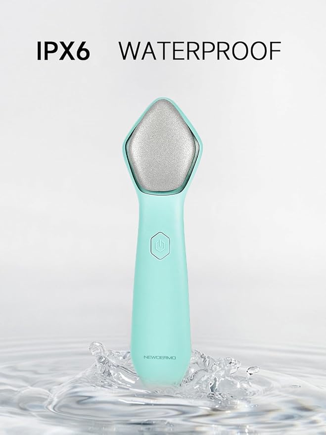 NEWDERMO Microdermabrasion Machine Pro, Large Diamond Electric Microdermabrasion Wand Tool With 3 Levels Frequency for Face Body Exfoliate Skin Care (Green)