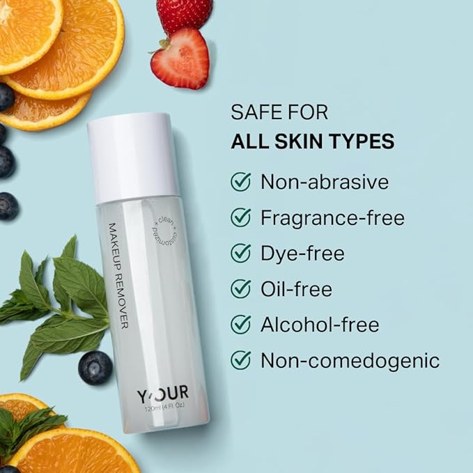 Y'OUR Soothing Micellar Cleansing Water | Removes Waterproof Makeup for Face, Eyes & Lips | Hydrating, Oil Control & Non-Irritating for Sensitive Skin | with Aloe Vera & Fruit Extracts