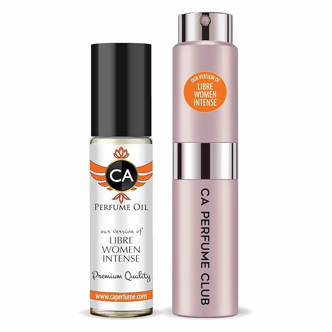 CA Perfume Duo Impression of Libre Women Intense For Women Perfume Layering Set Long Lasting Travel Size EDP + Body Oil Roll-On Bottle 0.27 Fl Oz+0.33 Fl Oz