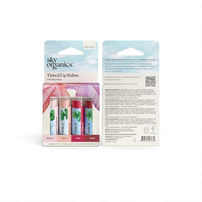 Sky Organics Tinted Lip Balms Color,