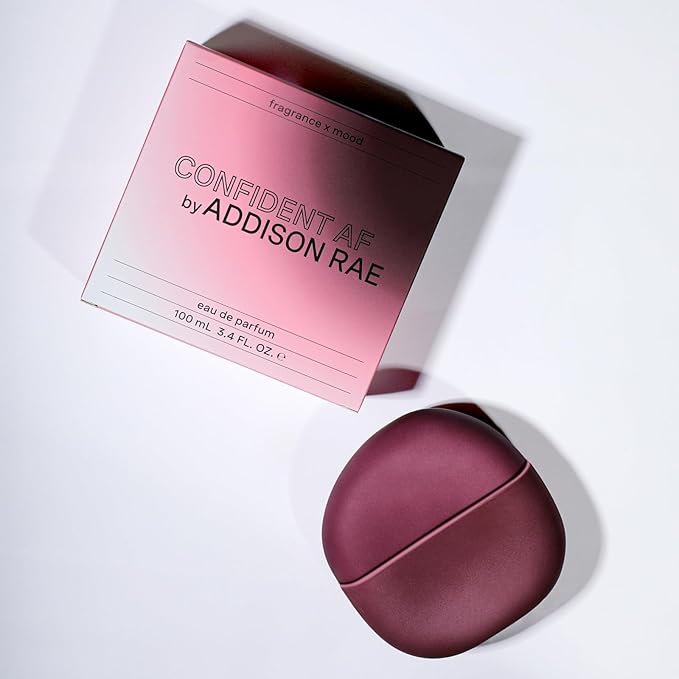 Addison Rae Fragrance Confident - Luxury Perfume for Women -Fruity Floral Scent - Eau De Parfum -Notes of Vanilla, Strawberry, Jasmine -Long Lasting Vegan Travel Cologne- Gift for Her-3.4oz EDP Spray