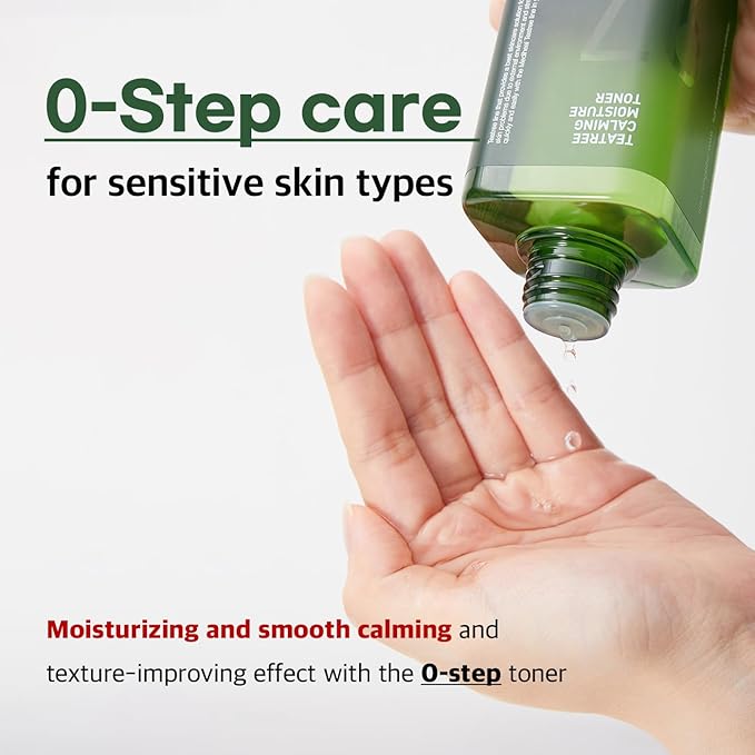 MEDIHEAL Teatree Calming Moisture Toner (11.8 fl oz), Quick Calming and Deep Hydration Toner with Teatree Extract Leaf Oil for Sensitive Skin Type