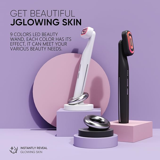 SMOOTHGLOW 2.0 PRO Awakening-4D 9-in-1 Red Light Therapy for Face, Home Radiant Renewal Facial Wand, LED Light Therapy Wand for Face Lift, Firm, Anti-Aging Wrinkle, Rejuvenation, Gift Set for Women