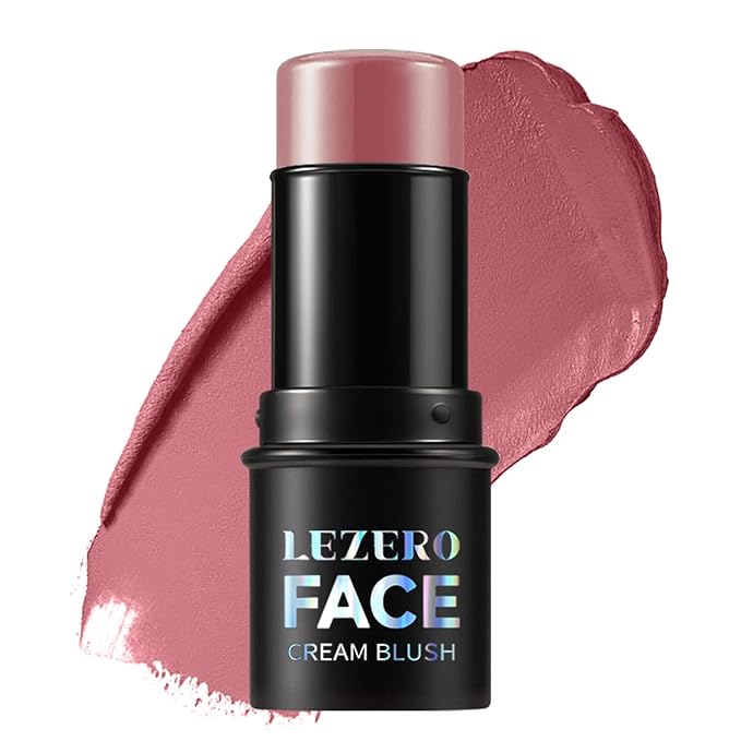 Blush Stick, Multi-use Blush Stick for Cheeks, Eyes, Lips, Silky Creamy Face Stick for Old Women & Mature Skin, Blendable and Buildable Color, Long Lasting Waterproof Non-greasy Formula (#05, Blush)