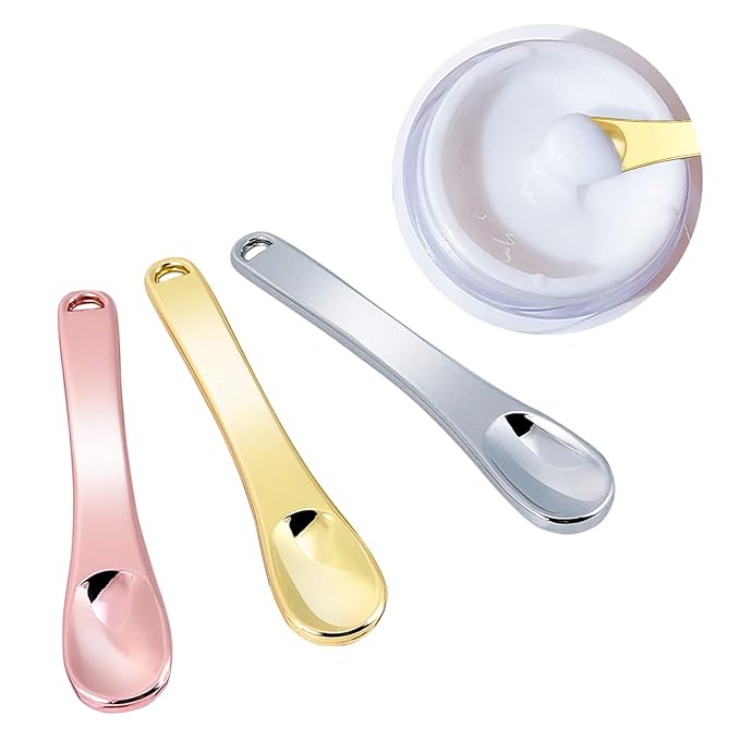 Sibba Facial Massage Spatula Sticks Mini Skincare Tiny Spoons Face Eye Cream Lotion Makeup Applicator Tools Brush Set Skin Care Beauty Cosmetic Tool (3 PCS Multi-colored)