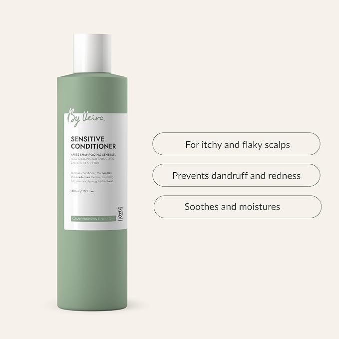 Sensitive Conditioner 10.1 Fl Oz, Soothes Itchy Scalp & Moistures Frizzy Hair, Colour preserving, 100% vegan & Sulphate/Silicone free