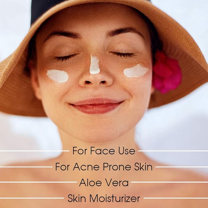 Sunscreen Moisturizing Face & Body Lotion (SPF 75) w/Aloe Vera for Cooling Sensation | LA BODIES | For Acne Prone Skin | Quick Absorption | UVA UVB Protection Sunblock | 3oz | 3 Pack