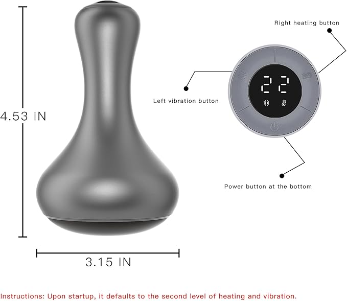 Hot Stones for Massage, Hot Stones Muscle Massage with Warmer, Wireless Natural Bian Stone Electric Gua Sha for Home Spa