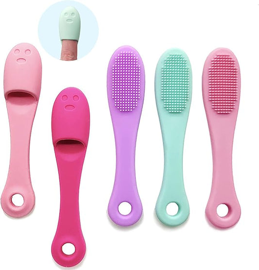 5-Pack Soft Silicone Manual Facial Cleansing Brushes, Face Scrubber Cleanser Brush for Gently and Effectively Cleaning, Removing Blackheads and Massaging