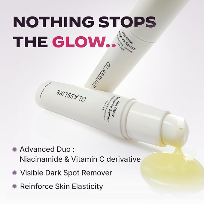 Dark Spot Care Duo : Superform Galvanic Booster Blush Pink and Glasslike Vita Glow Ampoule Serum, 1.01 fl. oz