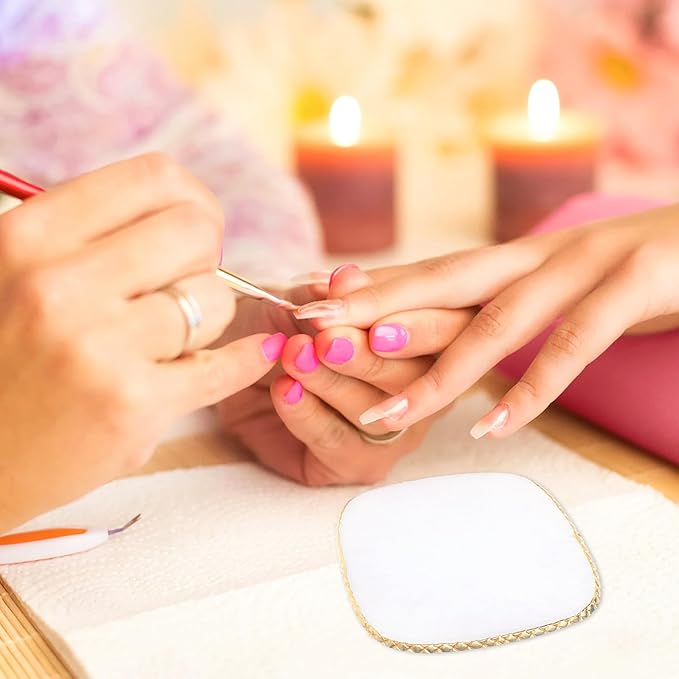 Resin Nail Art Palette Gold Edge Nail Holder