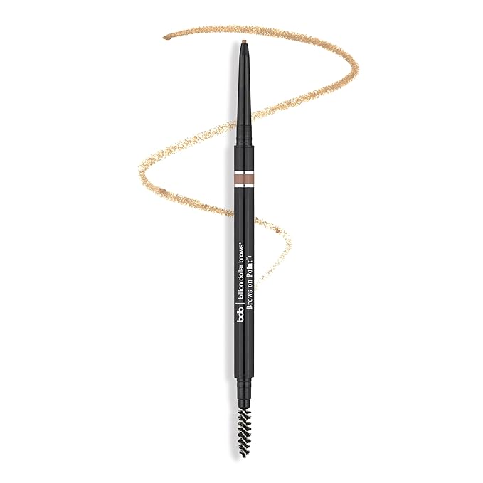 Billion Dollar Brows On Point Waterproof Micro Eyebrow Pencil - Blonde and Self-sharpening Tip for Natural, Blendable Lines
