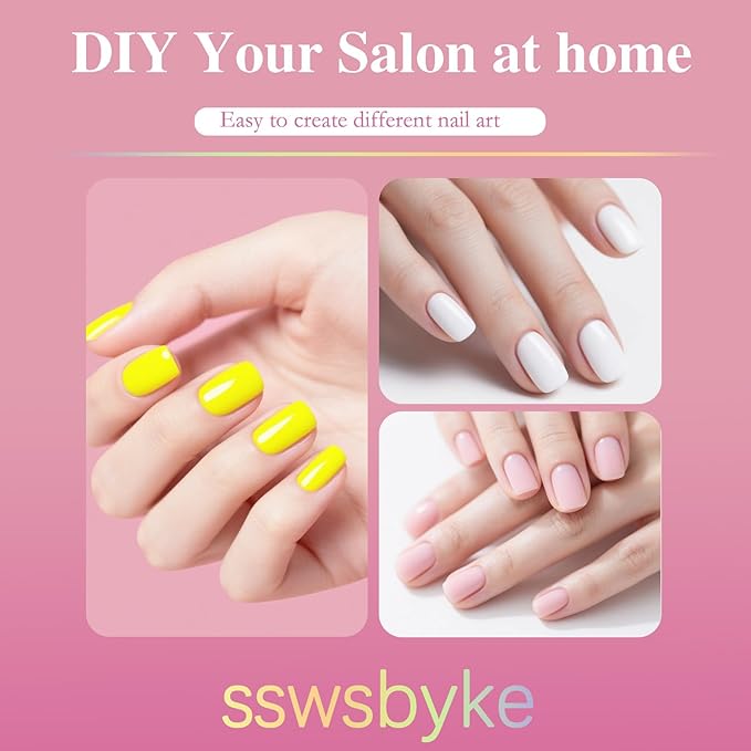 Extra Short Square Nail Tips, SSWSBYKE Gel Acrylic Nail Tips for Full Cover Pre-Shaped Fake Nails Tips Half Matte Press On Nails for Extension Home DIY Salon 300pcs 15 Sizes