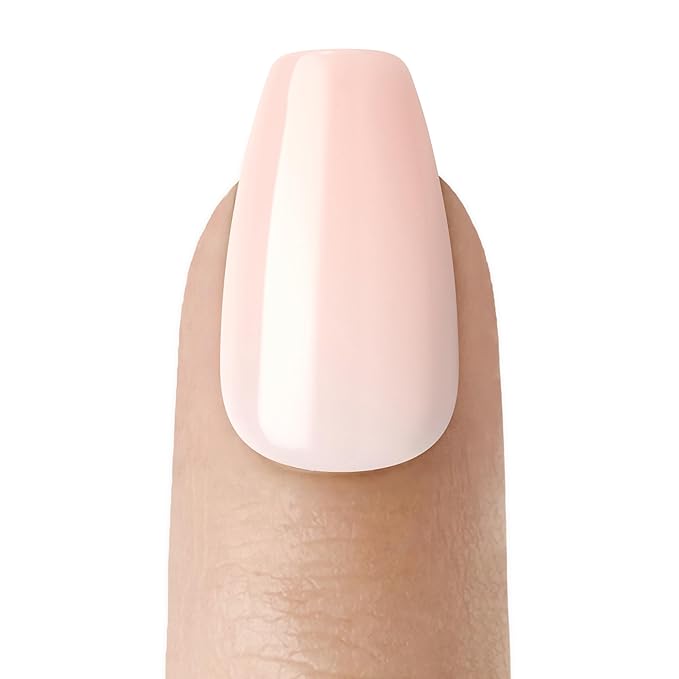 KISS imPRESS No Glue Mani Press On Nails, Color, 'Serendipity', Pink, Medium Size, Coffin Shape, Includes 30 Nails, Prep Pad, Instructions Sheet, 1 Manicure Stick, 1 Mini File