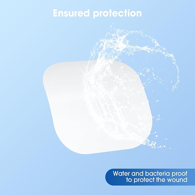 Hydrocolloid Bandages 2" x 4", 10 Pack Wound Dressing with Self-Adhesive, Fast Healing Patch for Bed Sore, Burn, Blister, Acne Care, Superficial Wound