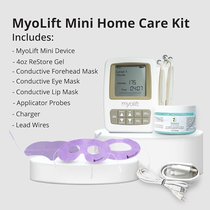 7E Wellness MyoLift Mini Microcurrent Facial Device - Non-Invasive Microcurrent Facial Device, Facial Skin Care Products for Anti Aging, Skin Tightening - Esthetician Supplies & Skin Care Tools -Face