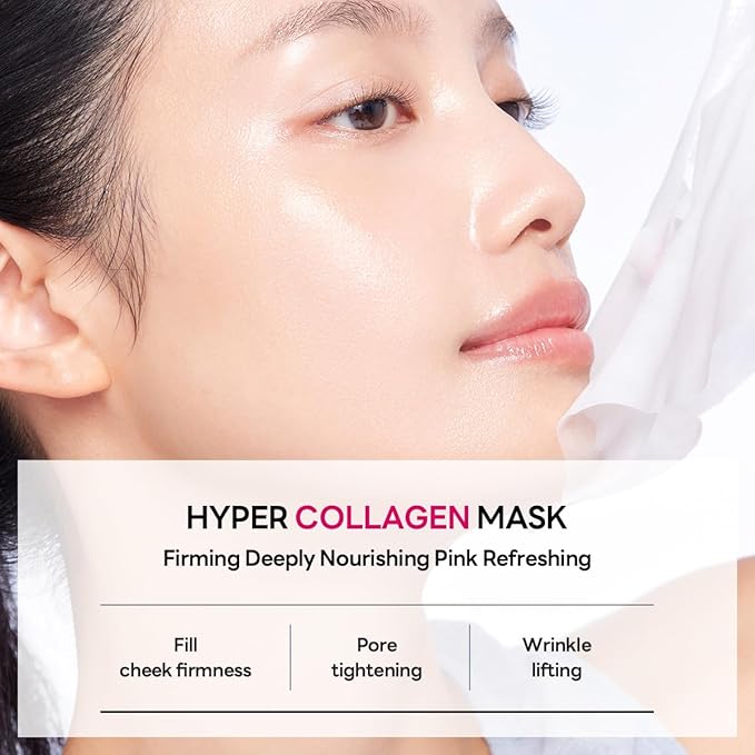 Mediheal Hyper Collagen Real Deep Mask 10pcs | Collagen Gel Mask for Multi-lifting Care | Achieves Bouncy Skin | Boosts Pore Elasticity | 30mins Quick Care