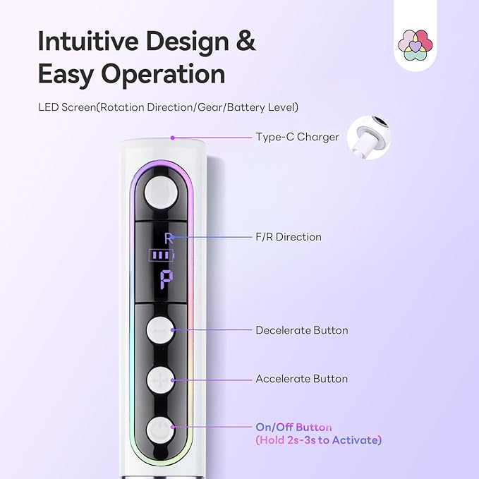 SAVILAND Advanced Cordless Electric Nail Drill: 10S Fast Removal 35000 RPM High Speed Nail File Kit for Acrylic Nail Tool Professional Rainbow Light LED Display Pro Manicure Kit Salon Travel Nail Tech