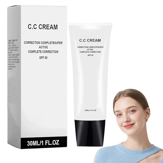 Cc Cream for Older Women, Cc Cream Self Adjusting for Mature Skin, cc cream for Covers Blemishes and Moisturizing, Suitable for All Skin Types (1PC)