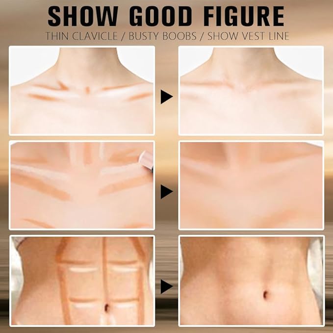 Darker Nude + Light Pink Contour Stick Dual Ended Face Body Makeup Waterproof no Transfer, 2 in 1 Cream Concealer Stick Contouring Makeup Kit, Nose Contour Bronzer Sticks Face Highlighter Make up