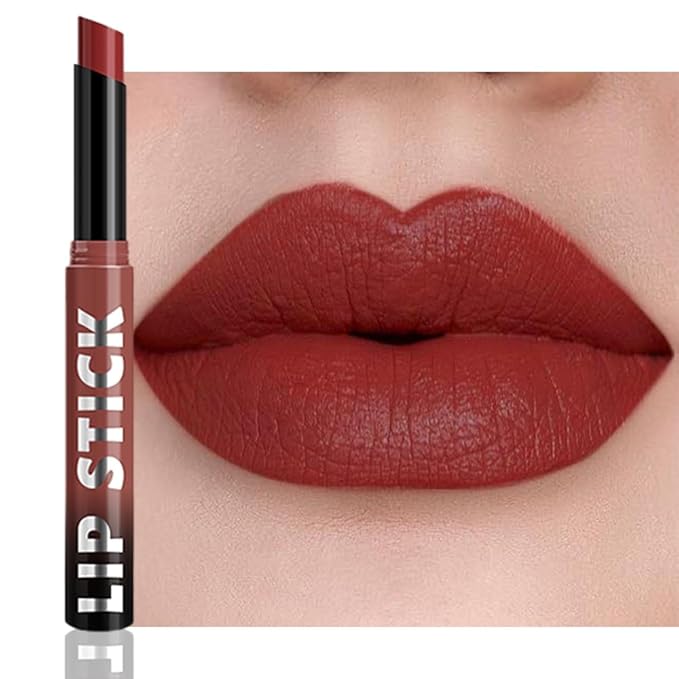 Matte Lipstick Crayon for Women, Rose Wood Lip Stick Pencil 24 Hour Long Lasting Waterproof, Non-Drying Hydrating Formula Lip Gloss Makeup, Vegan & Cruelty-Free, 04
