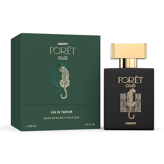 Liberty Oud Perfume for Men, 3.4 Oz Foret Premium Oud Perfumes Anniversary Edition Long-Lasting Eau de Perfume, Luxury Woody Fragrance for Men, Perfume Spray