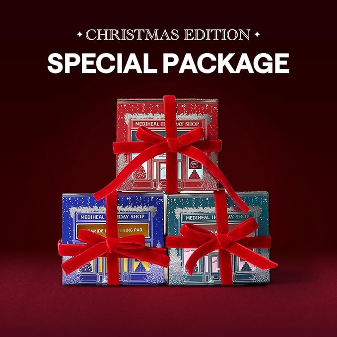 MEDIHEAL Toner Pads [Collagen] Ampoule - Holiday Gift Edition - Skin Firming & Restore Elasticity & Deep Hydration - Tighten Wrinkles & Lines - Vegan Moisturizing Fabric (100 Count)