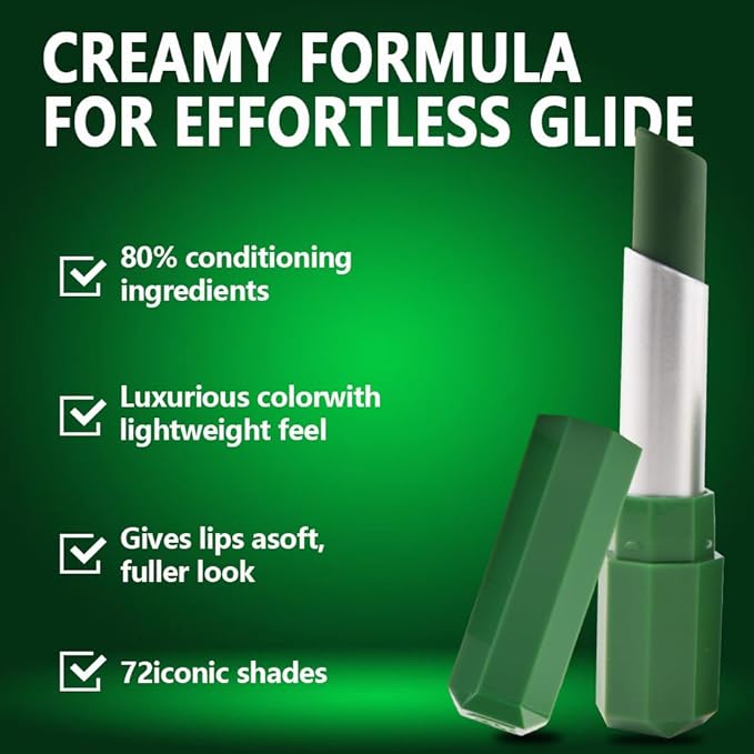 Lime Green Matte Lipstick - Pigmented Lip Crayon & Face Paint Stick for Women Everyday Halloween Birthday Party Wear, Younger-Looking Lip Makeup, Labial para fiesta de disfraces 17