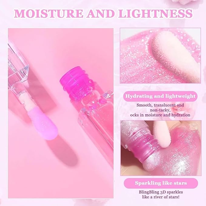2 Pcs Magic Color Changing Lip Oil,Moisturizing Lip