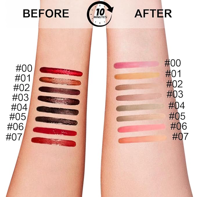 3 Colors Peel Off Lip Liner Stain with Tweezer, Long Lasting Waterproof Lip Tint Stains Makeup Set with Matte Finish for Women, Natural Look, Easy to Use, for All Skin Types (#0,1,5)