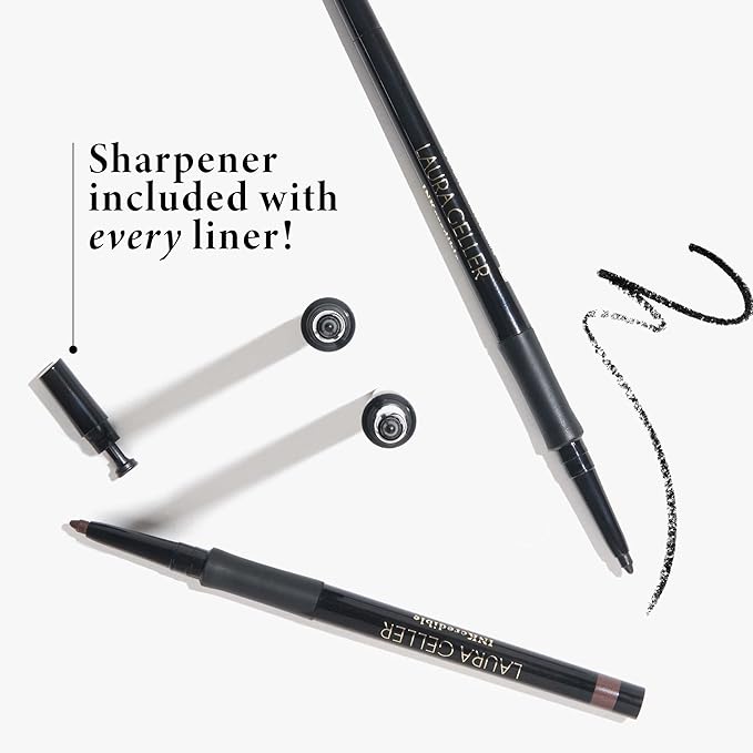 LAURA GELLER NEW YORK INKcredible Gel Eyeliner - Beige to Beige - Waterproof Smudge-proof Eyeliner Pencil - Built in Sharpener