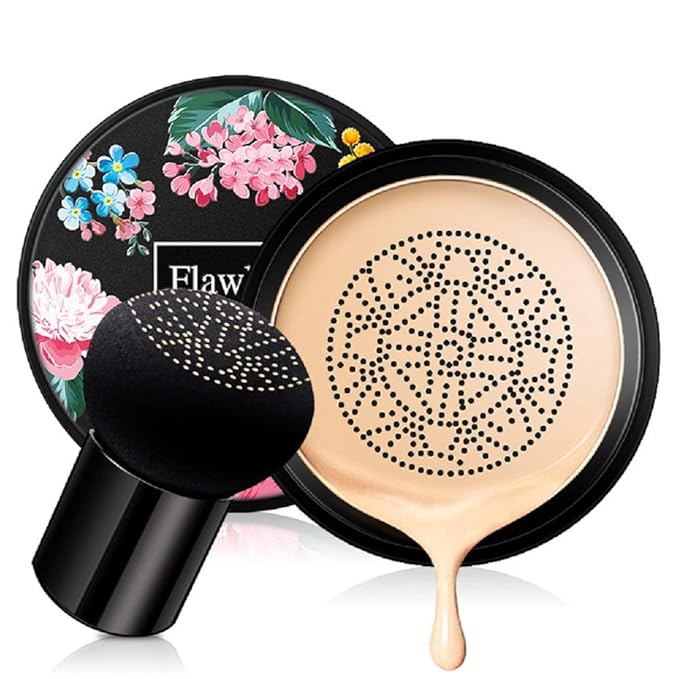 Air Cushion CC Cream Foundation,BB Cream Makeup,Moisturizing Concealer Long Lasting Full Coverage Waterproof Foundation (Natural)