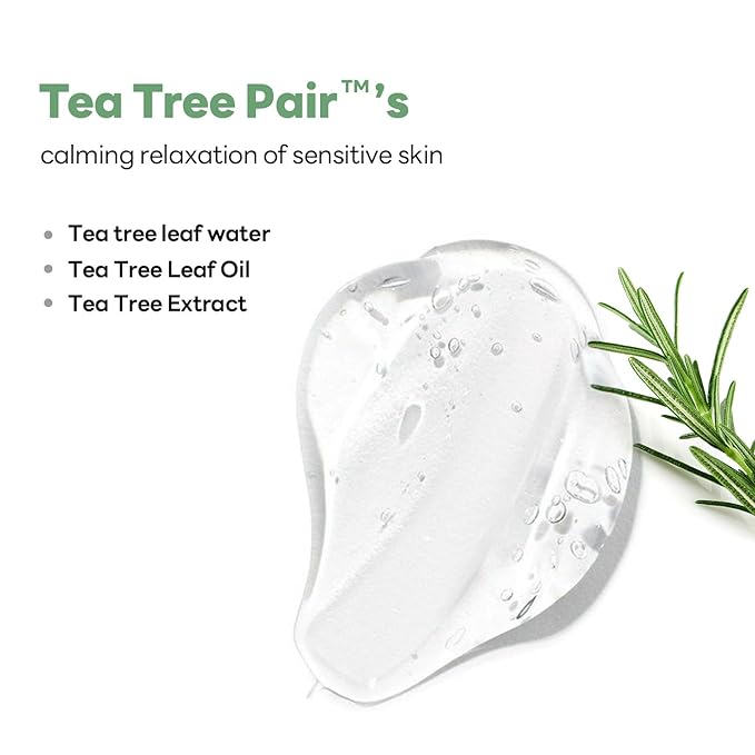 Mediheal Teatree Calming Ampoule Cleanser Special Set (6.76 fl oz + 1.69 fl oz) - Moisture and Calming Synergy with Teatree & Ectoin