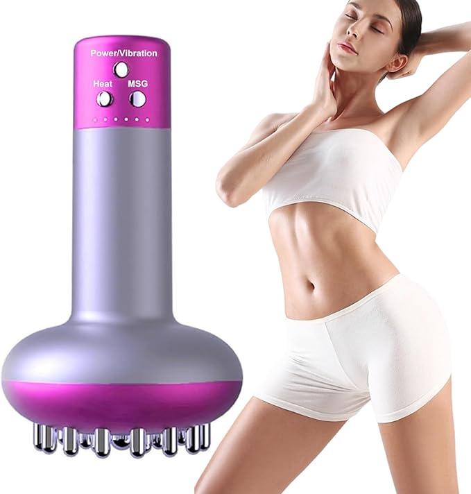 Lymphatic Drainage Massager，Help Reduce Stretch Mark, Cellulite, for Belly、 Neck、 Leg 、Hip Arm ，Improves Absorption of Skincare Body Oil Serum, Stretch Mark Creams and Stretch Mark Lotions (Purple)