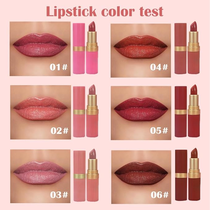 Brown Metallic Lipstick for Women,Lightweight Shimmer Frosted Lipstick,Glitter Lip Gloss Stain Long Lasting Waterproof Smudge Proof 24 Hour Full Coverage Lip Makeup,Vegan