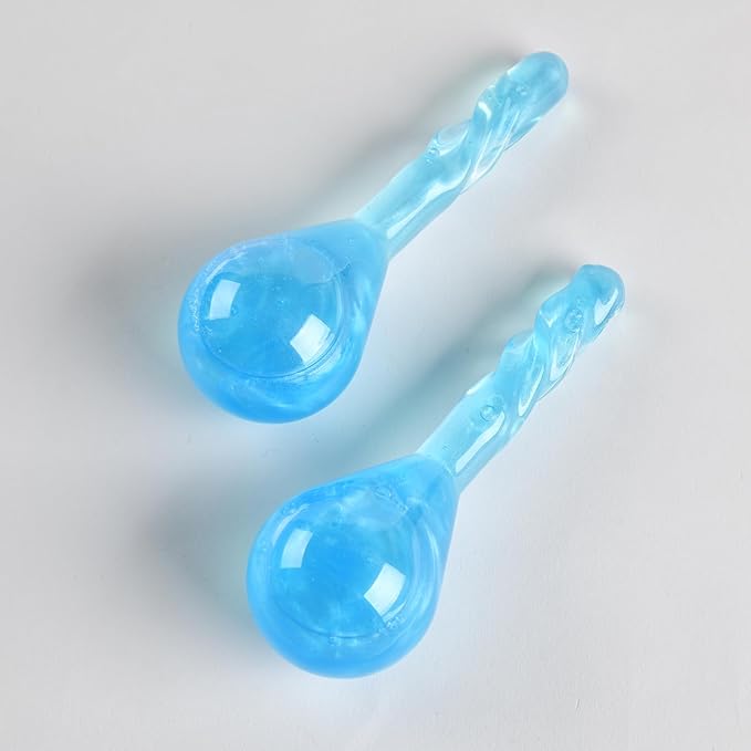 Lazzybeauty Facial Ice Globes, Cryo Cooling Balls with Anti-Slip Handle for Face, Eyes & Neck, Relaxing Beauty Massage Tool for Soothing and Refreshing Skincare Routine, Quicksand Blue