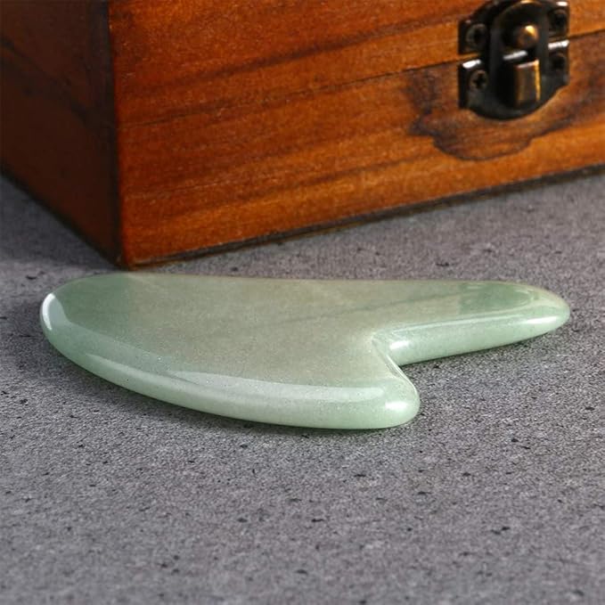 Gua Sha Facials Tools for Jaw Massage Tools Board Natural Jade Stone for SPA Acupuncture Therapy Trigger Point Treatment