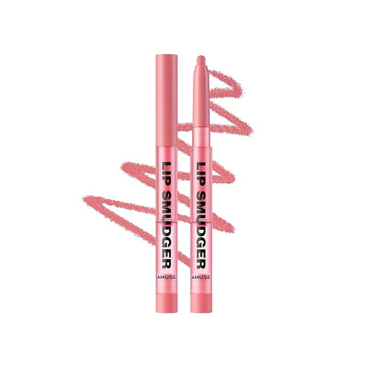 Amuse Seoul Lip Smudger (04 HIPPIE GIRL) | dark rose | lip liner, matte, creamy, soft, velvety, cruelty-free, lipcare, long-lasting, multiuse, vegan