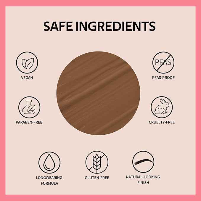 KIMUSE Instantly Semi-Permanent Eyebrow Gel, Long Lasting Eyebrow Tint, Waterproof Tinted Eye Brow Gel, Transfer-Proof, Smudge-Proof, Eyebrow Makeup Gift for Women & Girl, 0.17oz