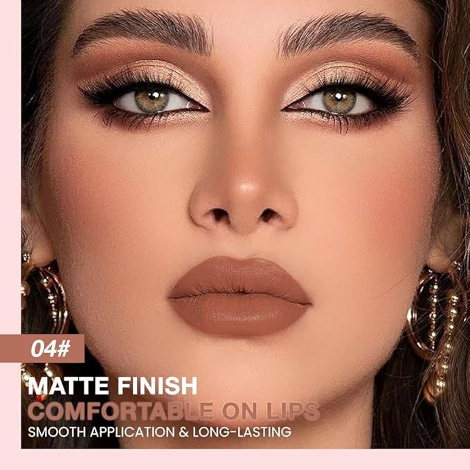 evpct Orange Nude Brown Matte Creamy Retractable Lip Liner Pencils for Women Shaping & Sculpting Lips, Long Lasting Waterproof Rich Lip Colors Liner Crayon Lipstick Pencils delineador de labios