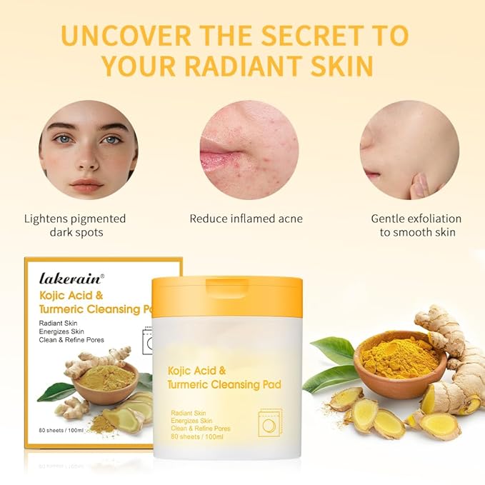 Kojic acid turmeric cleansing pads,