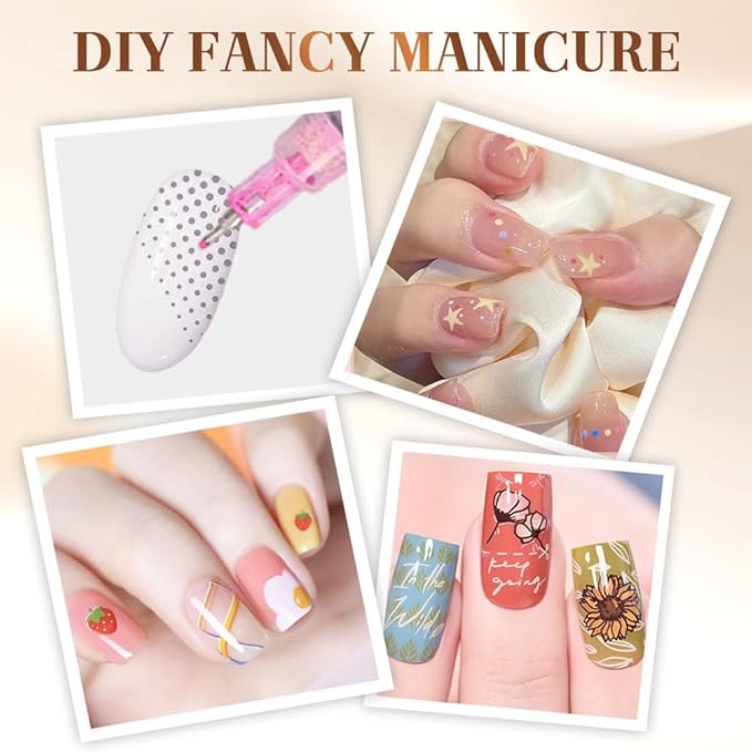 12 Colors Nail Art Pens Set, 2026 New Nail Marker, Fine Tip Nail Art Pen 0.5mm, Portable Nail Art Tools for Home Salon, Nail Art Pen Set for Beginners (12pcs)