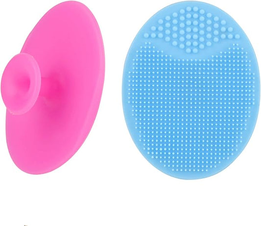 Face Scrubber,2 Pack Soft Silicone Scrubbies Facial Cleansing Pad Face Exfoliator Face Scrub Face Brush Silicone Scrubby for Massage Pore Cleansing Blackhead Removing Exfoliating,Cool Gift for Girl