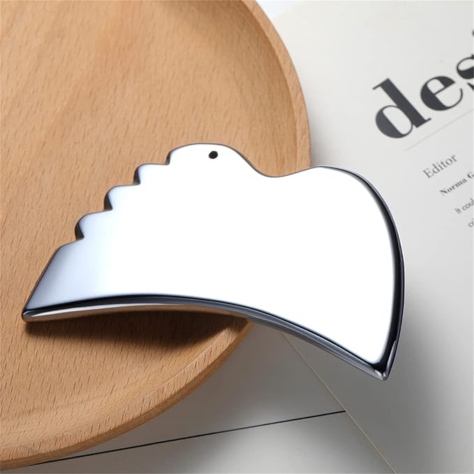 Gua Sha Face Massage Beauty Tool Natural Terahertz Energy Stone Guasha Scraping Facial Massager for Spa Body Relaxing