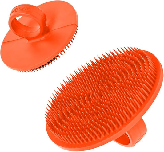 Boie USA Face Scrubber - Handheld Facial Tool - Softer Than Silicone Face Brush, Hypoallergenic, Gentle Exfoliation for Sensitive Skin. BPA- & Latex-Free, Made in The USA & Easy to Clean (Orange)
