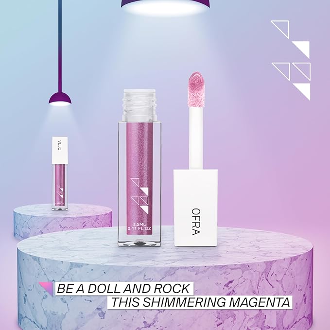 Ofra Lip Gloss - Babydoll | Non Sticky, Ultra-Glossy Lip Gloss | Long Lasting Formula for a Smooth, Hydrated Finish | 3.5ml/1.1oz
