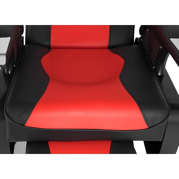 OmySalon All Purpose Hydraulic Barber Chair Heavy Duty, Recline Salon Chair for Hair Stylist Tattoo, Beauty Styling Shampoo Equipment Red & Black