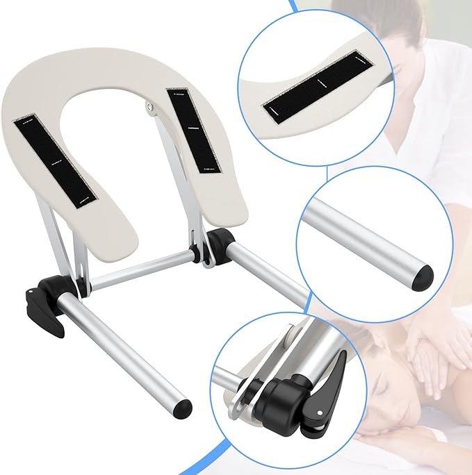 Noverlife Aluminum Universal Face Cradle for Massage Table, Lightweight Standard Massage Headrest Cradle, Professional Face Space Holder Face Cradle Replacement for Massage Bed Spa Beauty Therapy
