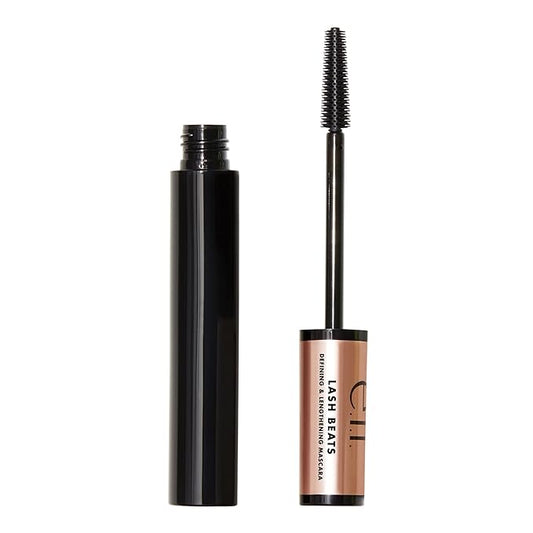 e.l.f. Lash Beats Mascara, Defining & Lengthening Formula for Mega Long Lashes, Creates Natural-Looking Long & Defined Lashes, Black